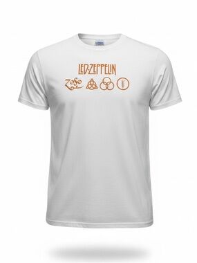 Led Zeppelin White Band Tee T-Shirt Graphic Tee Size 2XL NWOT